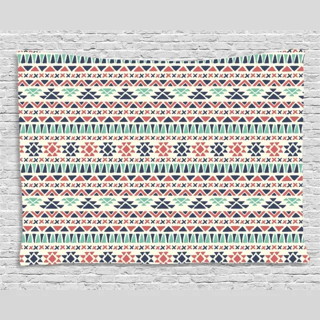 ABAKUHAUS Volkskunsttapijt, inheemse kunst, woonkamer slaapkamer wanddoek zijdezacht satijn tapijt, 200 x 150 cm, Middernachtblauw zeegroen