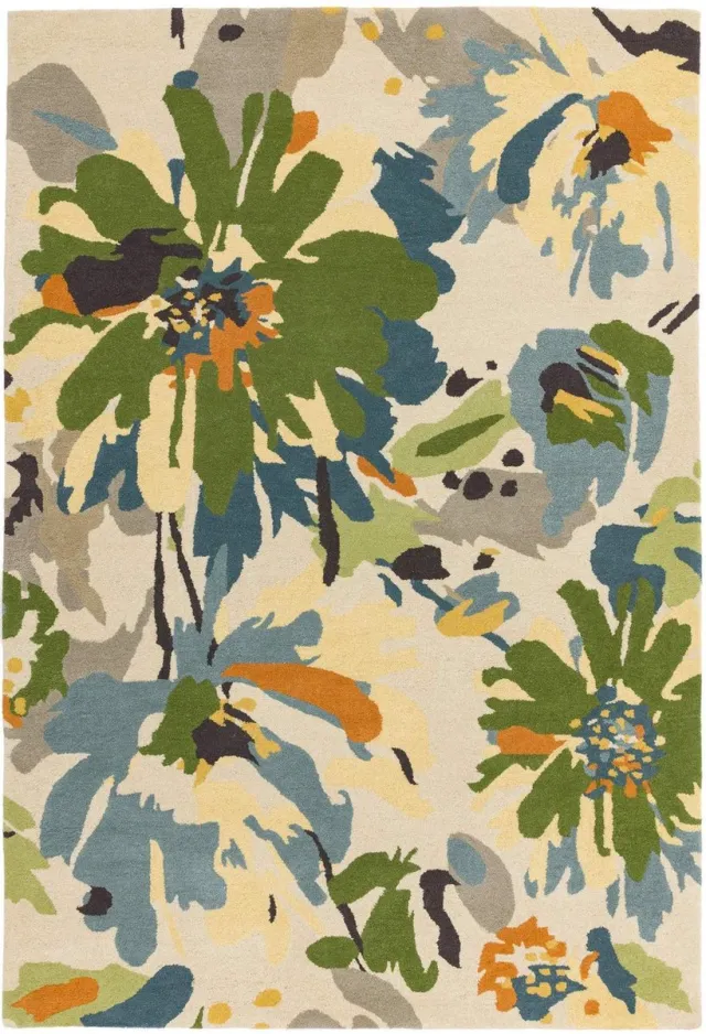 Eazy Living Easy Living - Reef-Floral-Green-multi Vloerkleed - 200x290 - Rechthoek - Laagpolig Tapijt - Modern - Meerkleurig