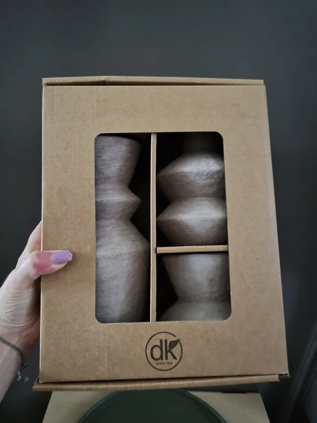 Daan Kromhout Design Daan Kromhout Lisboa Brown Bubble Vazen Set van 3 | Decoratieve Keramieken Vazen | Bruin | 11, 16 & 24 cm | Cadeauset in Luxe Geschenkdoos