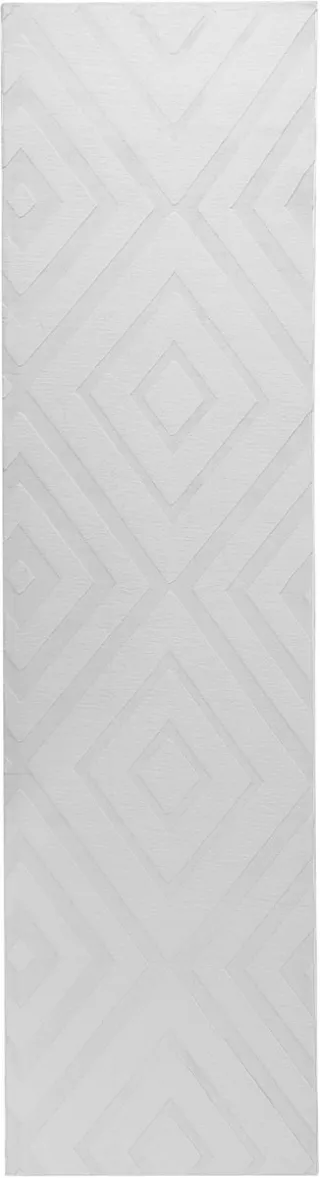 Beliani BORAH - Vloerkleed - Lichtgrijs - 80 x 300 cm - Polyester