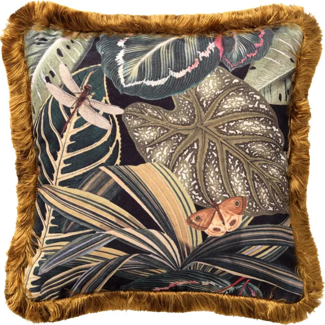 Hoii GENEVIEVE | sierkussen 45x45 cm | Raven | zwart | Hoii | met duurzame kussenvulling