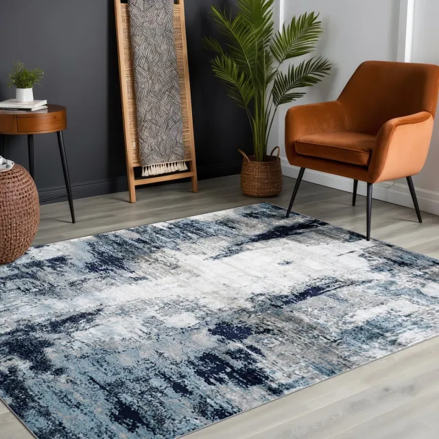 Surya Giulia vloerkleed modern abstract navy