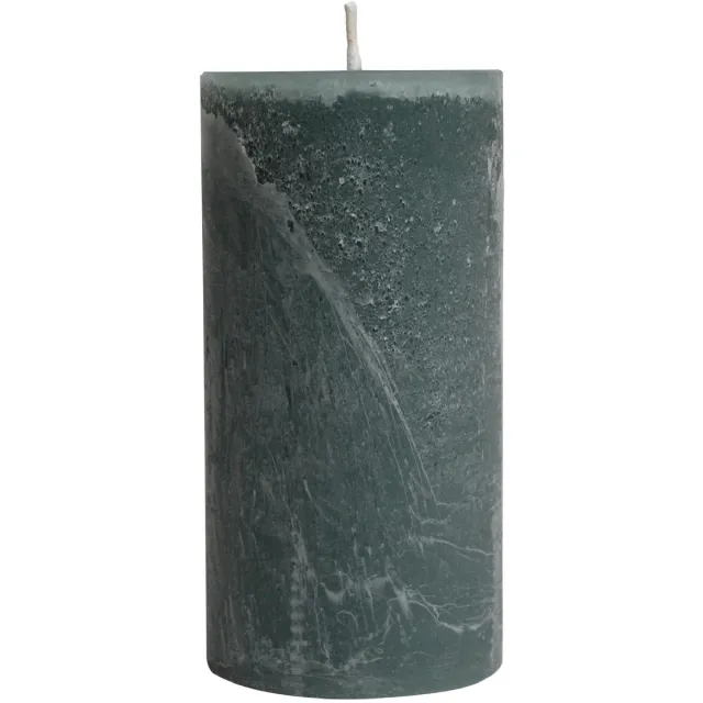 PTMD Kaars Rustic Outdoor - Groen - 15x15x30cm