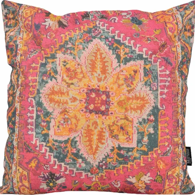 Gek op Kussens! Sierkussen Persian Print #9 | 45 x 45 cm | Katoen/Linnen Rood-Roze
