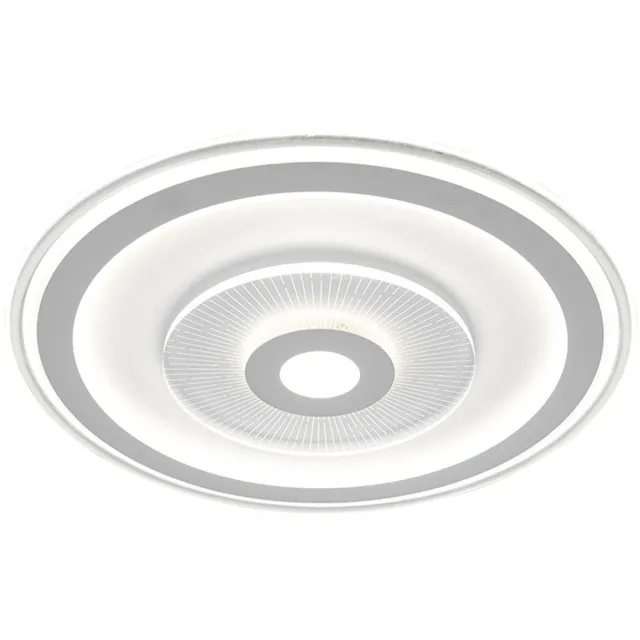 Emil Lux PlafondlampEetkamerlamp wit Woonkamerlamp rond, kunststof metaal, 1x LED 47W 3050lm 4000K neutraal wit, DxH 50x6 cm
