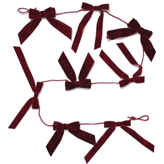 HEMA Kerstslinger 2m met strikjes (bordeauxrood)