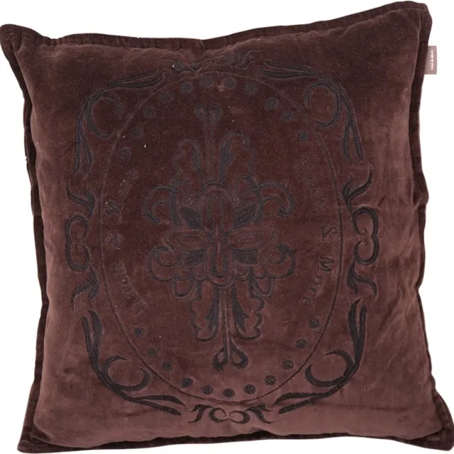 Linen & More Kussen Velvet Chic Dark Bruin | 50 X 50 | Sierkussen Voor Woonkamer Of Slaapkamer