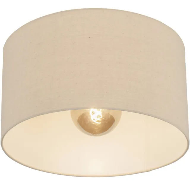 Lumidora Plafondlamp 31271 - Plafonniere - JAYDEN - E27 - Zwart - Beige - Zand - Stof - ⌀ 45 cm