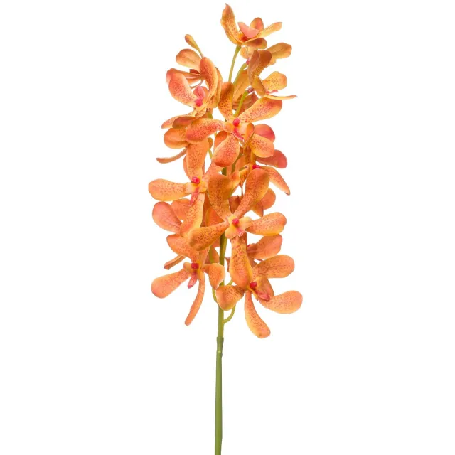 Emerald Kunstbloem Vanda RT 80cm oranje - Kunstplant voor binnen