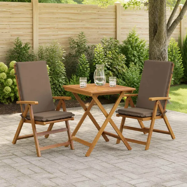 vidaXL Kussen voor stoel met hoge rug GEMERT 2 st 100% Polyester Taupe