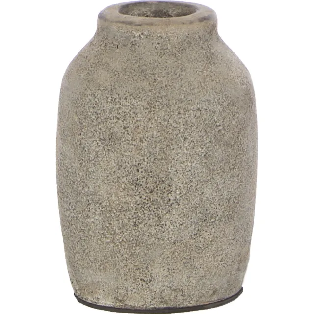 STILL Kleine Vaas - Hoog - Tin - Grijs - 15x9 cm