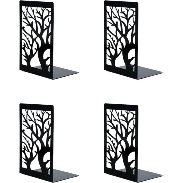 Excitat 2 paar - Boekenplanken - Metalen boekensteunen - Boekenorganizers - voor kantoor, thuis, school, bibliotheek - Zwart
