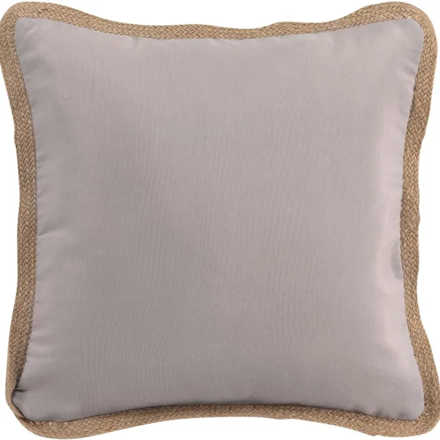 Douceur d intérieur Douceur d'intérieur - Sierkussenhoes met bies KELONIA, 40 x 40 cm Grijs
