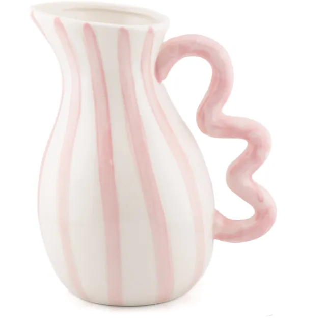 homebound by ky Aardewerk kan met oor Stripe roze