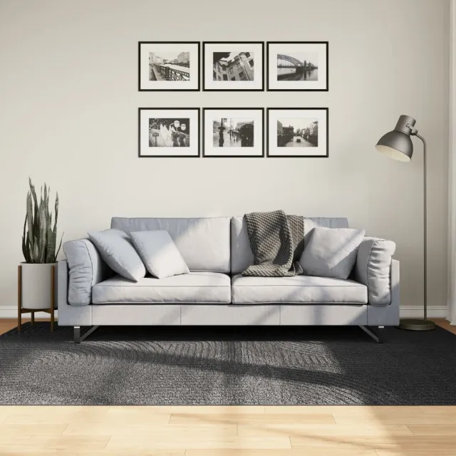 vidaXL Vloerkleed IZA laagpolig Scandinavisch 160x230 cm antraciet, foto 2