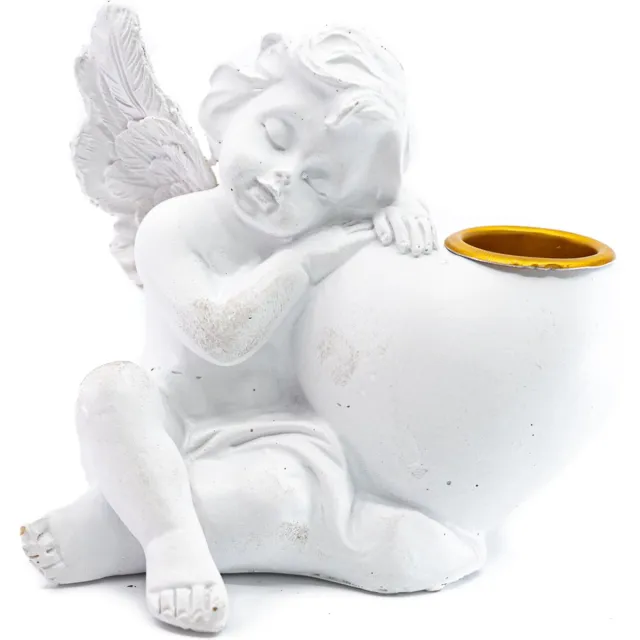 Spiru Kaarshouder Engel Liefde (10 cm) Wit