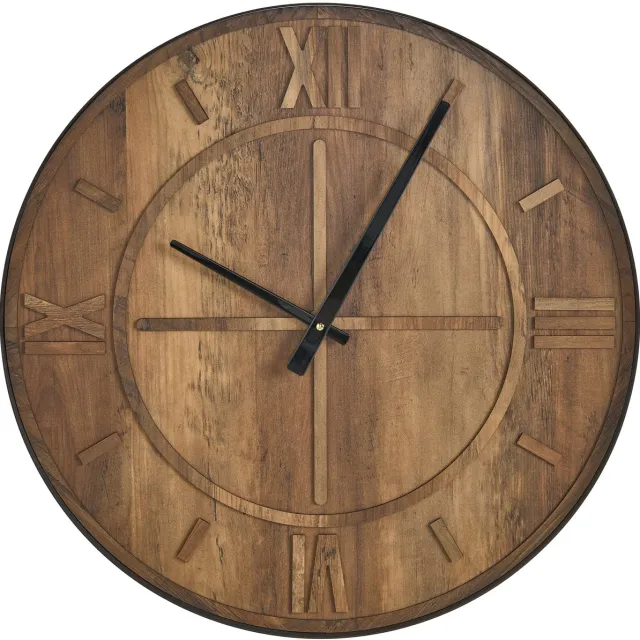 Beliani SAULGES - Wandklok - Bruin - MDF