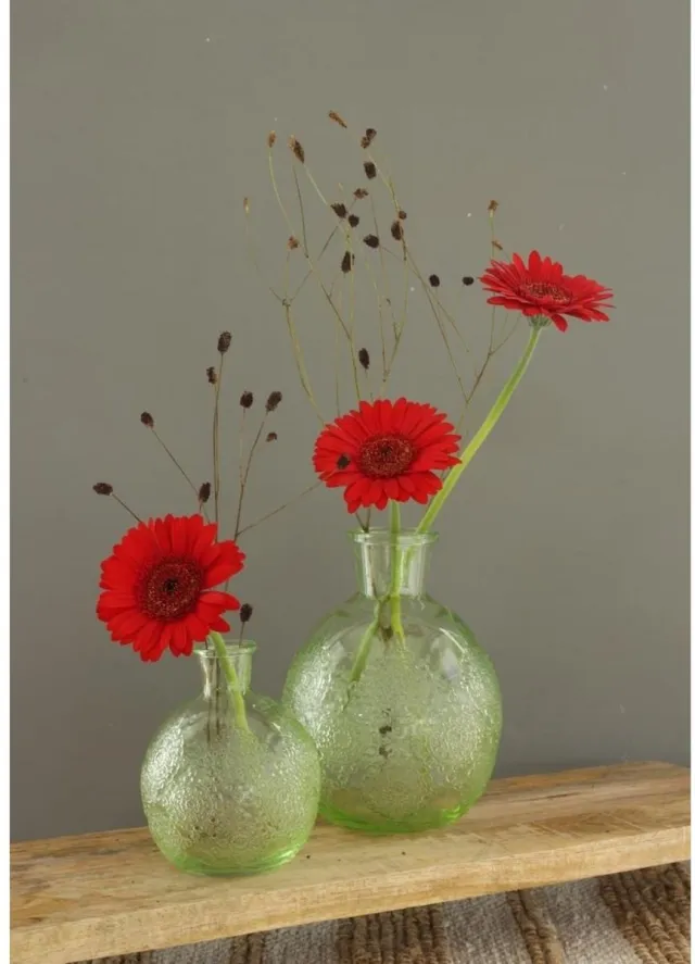 Ideas 4 Seasons Vaas Bologna groen Ø9,5xH12cm.