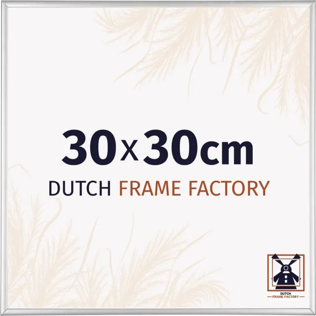 Dutch Frame Factory Fotolijst 30x30 cm - Aluminium - Zilver Hoogglans - Kampen