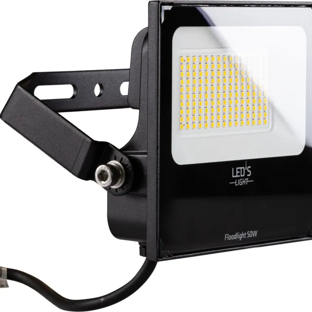 LED's light by Shada LED's Light Floodlight 8000 - Waterbestendig en Kantelbaar - 50W - Schijnwerper - Verstraler - Schijnwerpers Zwart