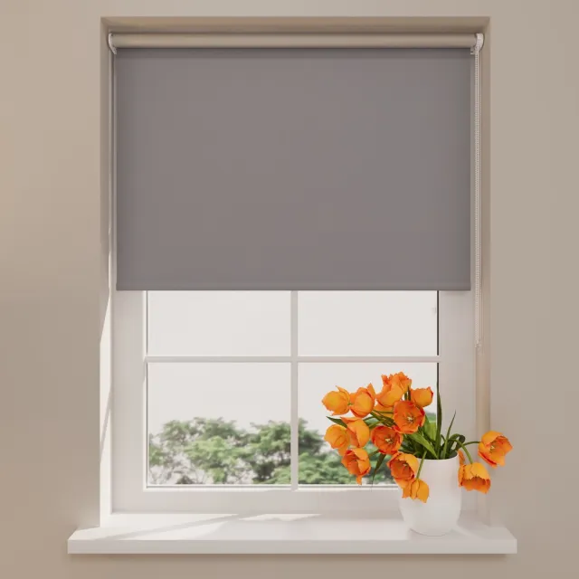 DTCH Rolgordijn Verduisterend - Pure mini Thermo - Grijs - 70 x 150 cm - Isolerende zonwering – Rolgordijn zonder boren Grey