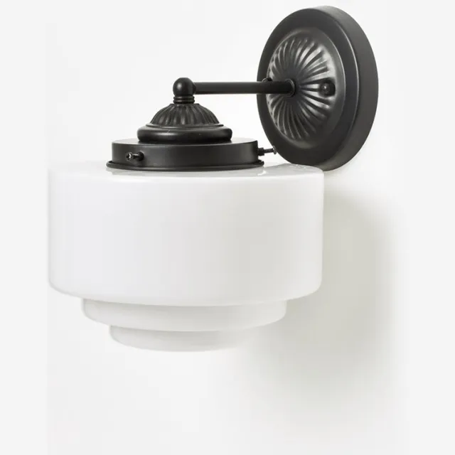 Coloured by Art Wandlamp Getrapt Ø 20 Moonlight - Art Deco Trade Zwart