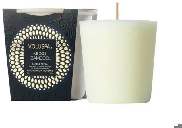 Voluspa Geurkaars Japonica Collection Moso Bamboo Candle Refill 255gr Zwart