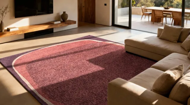 Louis de Poortere Wasbaar Binnen & Buiten Vloerkleed - 140 x 200 cm - Louis De Poortere Marble Rosewood - Laagpolig Tapijt - Gerecycled PET - Made in Belgium - Circulair Roze