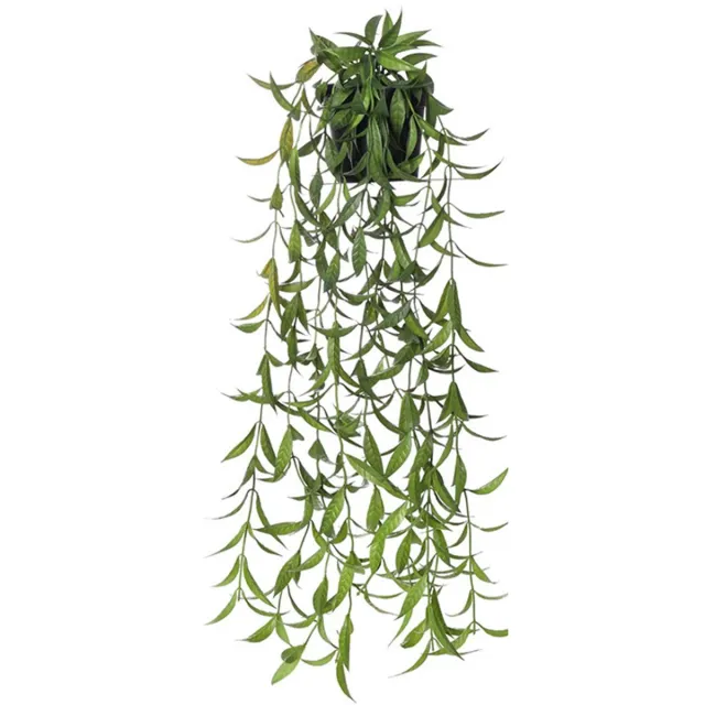 Me me me Elkuaie Kunstmatige Hangplanten - Nep Hangplanten In Pot - Eucalyptusbladeren 56 cm Grijze Decoratieve Planten voor Binnen Groen