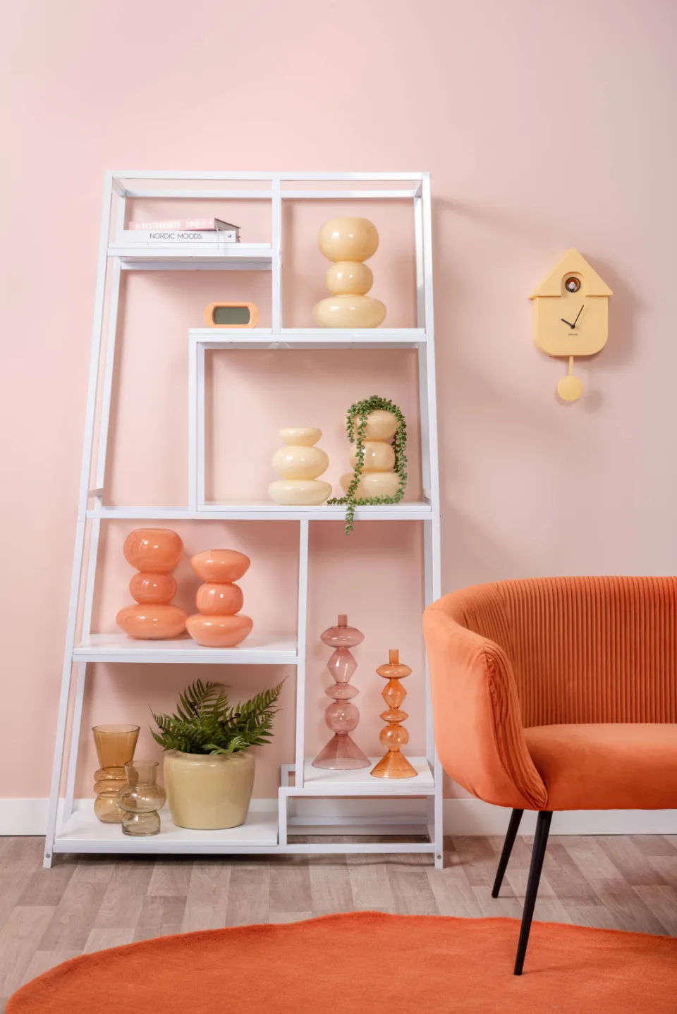 Karlsson Modern Cuckoo wandklok geel, foto 4
