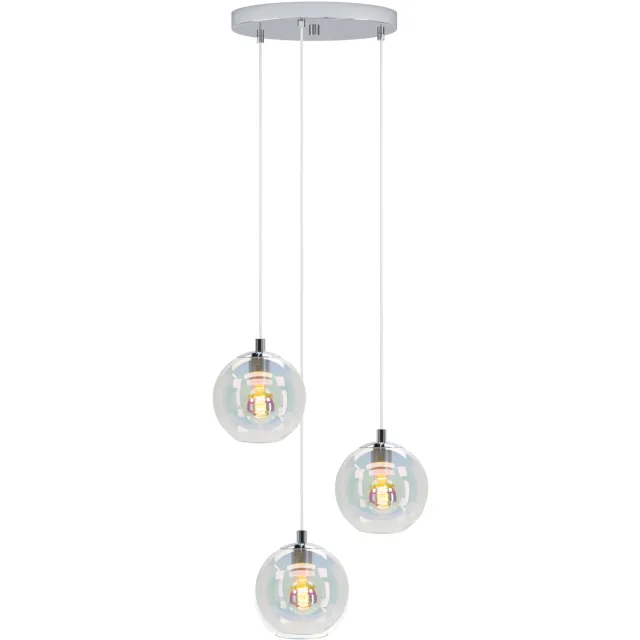 EGLO Ariscani 2 Hanglamp - E27 - Ø 42,5 cm - gekleurd glas - Chroom Chroom;Gekleurd;