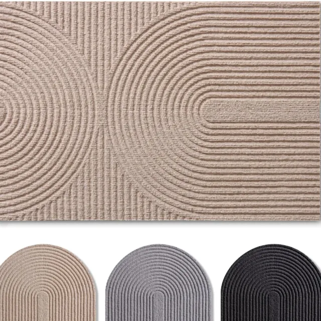 Famanu Voetmat 40x60 cm - Houdt vuil buiten - Duurzaam polyester - Beige 1 stuk