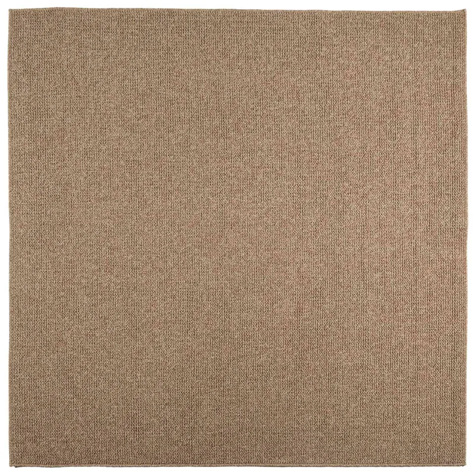 vidaXL Binnen- en buitentapijt AGIRA Naturel 120 x 120 cm Polyester Bruin