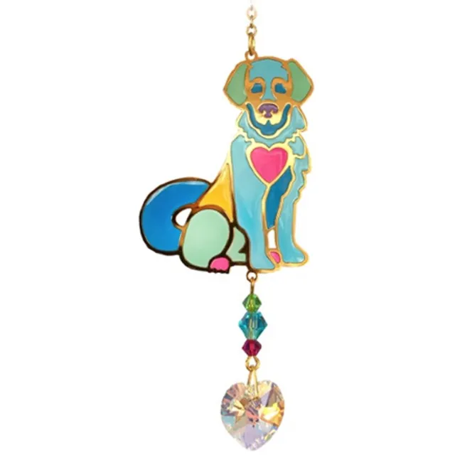 Wild Things Suncatcher/Zonvanger/Zonnevanger - Hond Bright - Crystal Dreams - Handgemaakt - 20mm Kristal - L20cm