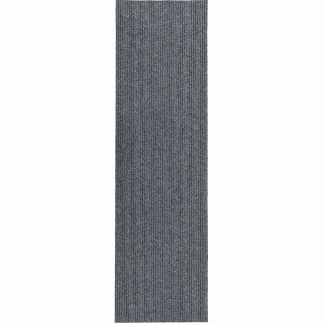 vidaXL Droogloopmat 100x400 cm grijs