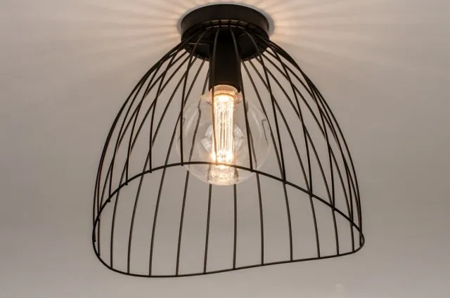 Lumidora Plafondlamp 74326 - Plafonniere - FABRIANO - E27 - Zwart - Metaal - ⌀ 34 cm