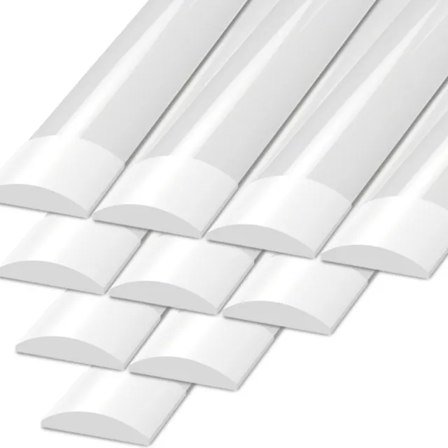 LEDVION 10X LED Batten 150cm (40W, 6500K, 5600 lumen), Geïntegreerde LED, Daglicht Wit, Helder Licht, Plafonddlamp