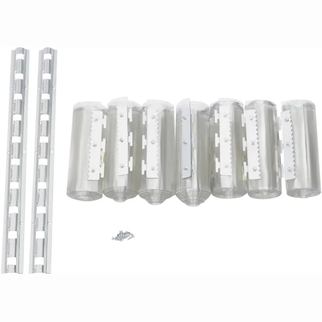 Atlasyx vliegengordijn pvc - Lamellengordijn - Strokengordijn - Stalgordijn - 2 mm dik - Waterdicht - 200 x 105 cm - Transparant