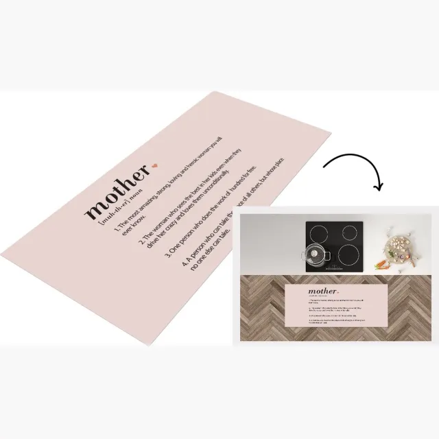 KitchenYeah Keukenloper - Loper keuken - Moederdag - Mother - Quotes - Moeder cadeau - Keukenloper vinyl Multicolor