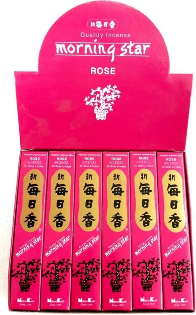 Nippon Kodo Morning Star - Rose - Roos - Japanse wierook - 12-pack - Gratis Verzending!!! Rozen