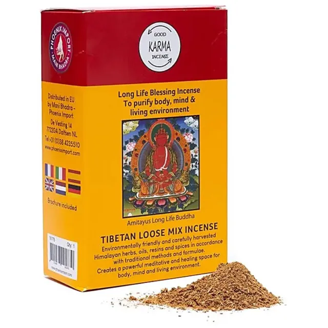 Phoenix Tibetaans wierookpoeder Long Life Blessing-set van 3 stuks - ±130-140g - ±130-140g Meerkleurig