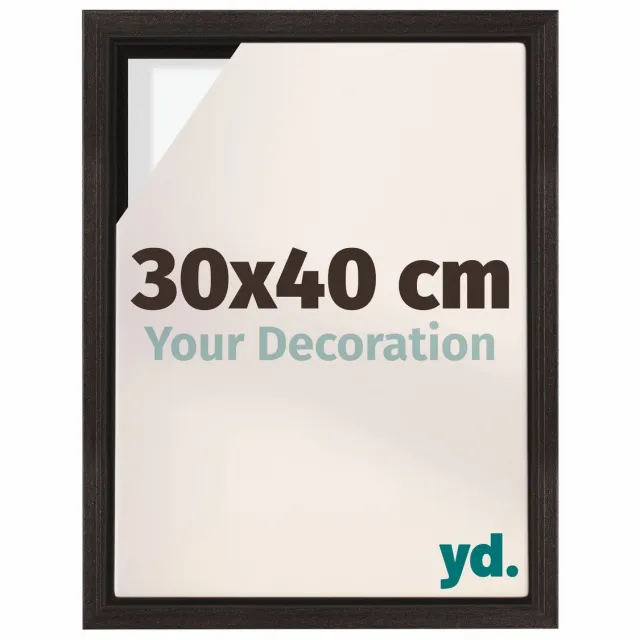 yd. yd, Baklijst 30x40 cm Eiken Donker - Lijst voor Canvasdoek - MDF Lyon