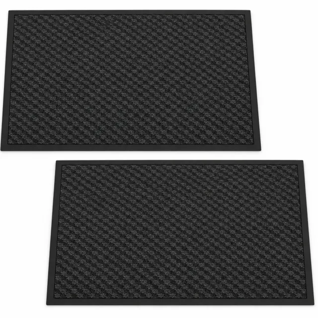 Vintag Schoonloopmatten 2 Stuks – 60 × 40 cm per Mat – Compact – Antraciet