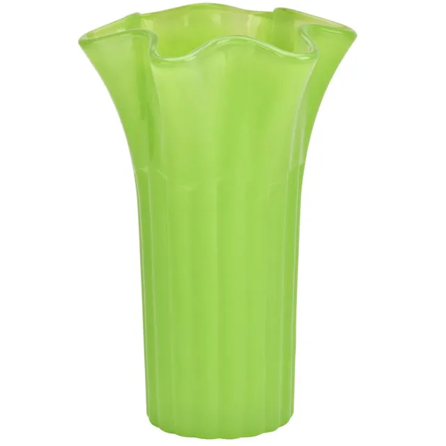 Atmosphera Bloemenvaas - groen - D16 x H25 cm - glas - hoge vaas - boeketvaas