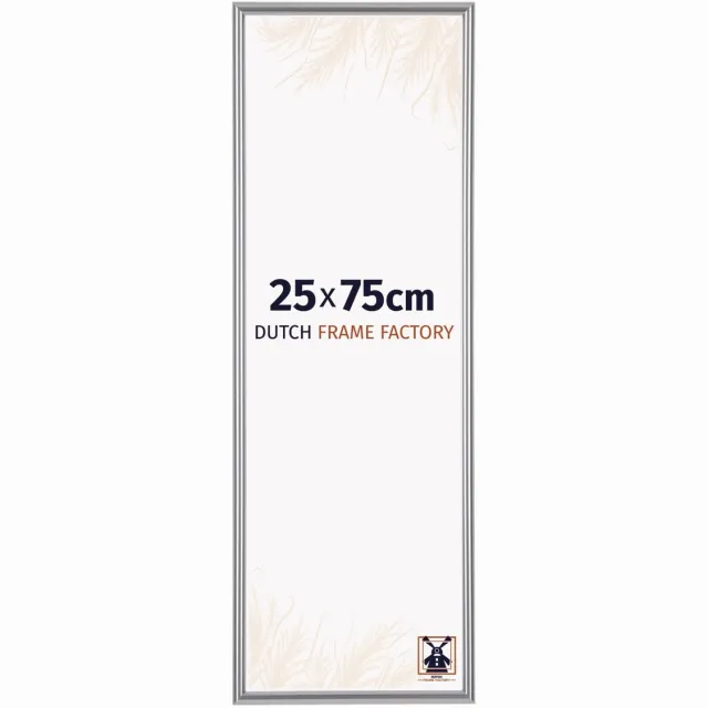 Dutch Frame Factory Fotolijst 25x75 cm - Kunststof - Zilver Hoogglans - Angers