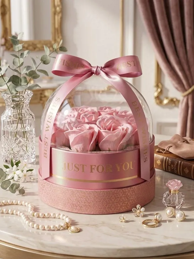 Forever Golden Rose Luxe Rozen Cadeaubox met Zeeprozen