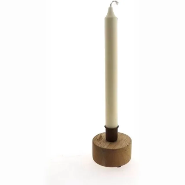 CottonCounts wooden candle holder - 8x8x7cm onbekend