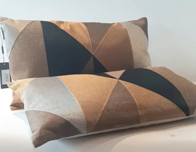 Colmore by Diga Sierkussen - Colmore By Diga - Multicolor - 35 Cm X 60 Cm Goud, Zwart, Bruin,Zilver