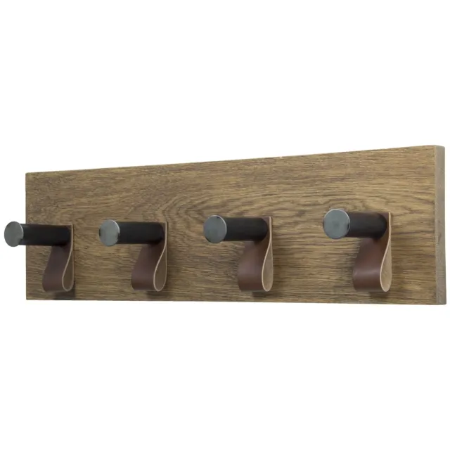 Spinder Design kapstok Lewis 4 - Eiken / Blacksmith - 4 haken - Eikenhout naturel