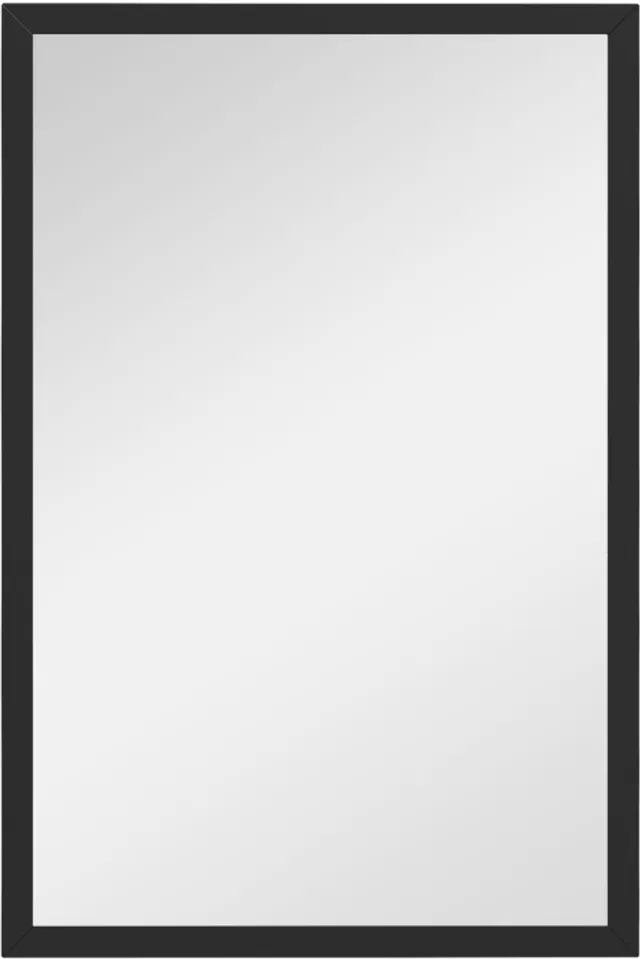 ZYLARO Wandspiegel - Decoratieve hangspiegel - 40 x 60 cm - Eenvoudige montage - Inclusief schroeven zwart
